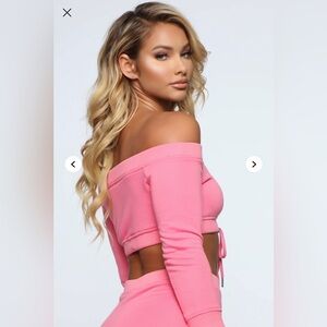 FASHION NOVA OFF SHOULDER CROP SWEATER